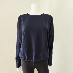 Sweaty Betty Sweatshirt Womens Medium Gary Yoga Pullover Navy Stitch Fix NWT